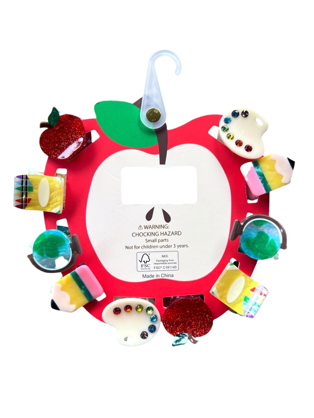 Piper K Viral Tik Tok School Crayons Pencil Apple Globe Mini Claw Hair Clips - Picture 2 of 2